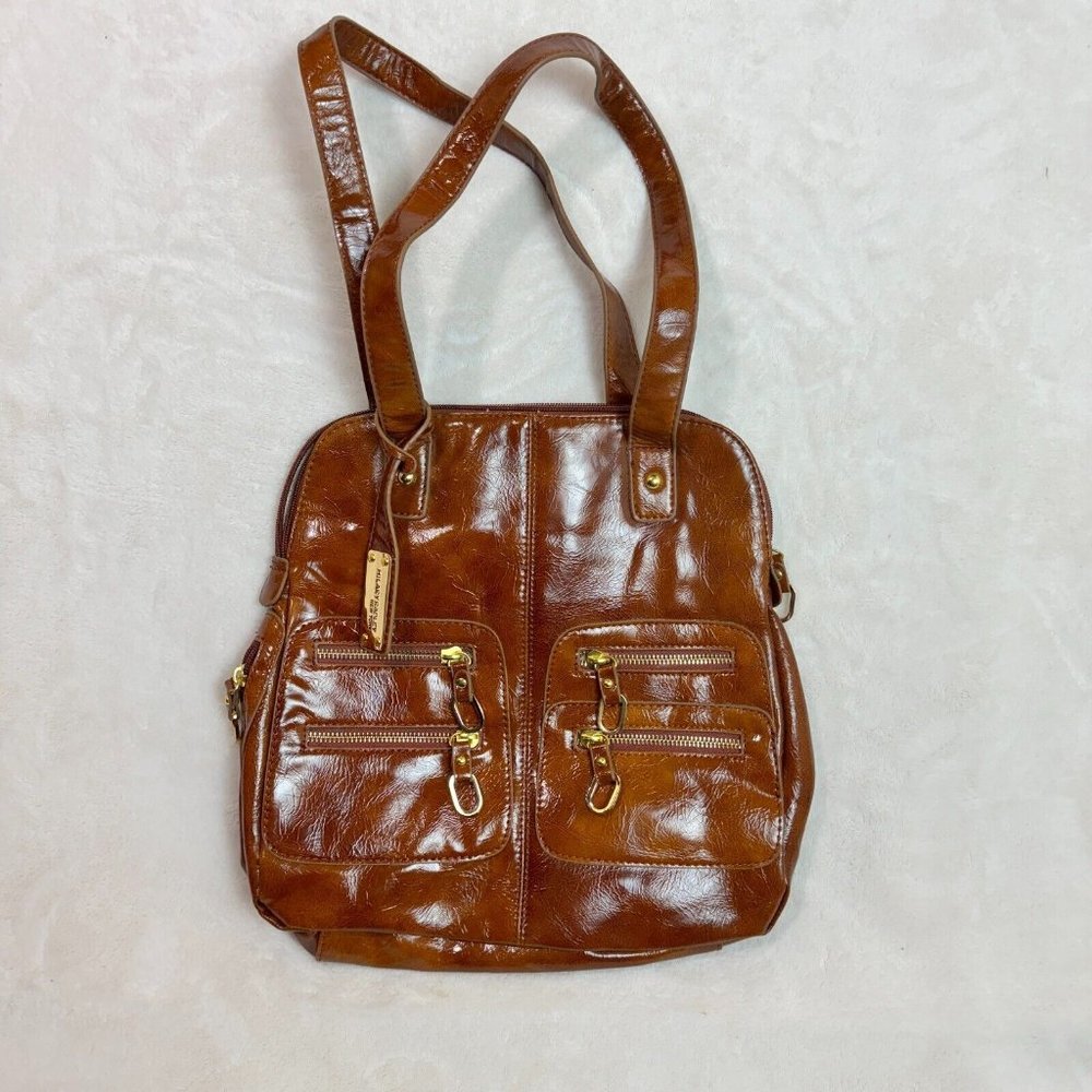 Vintage Hilary Radley New York Leather Satchel Purse Classic Fashion Handbag